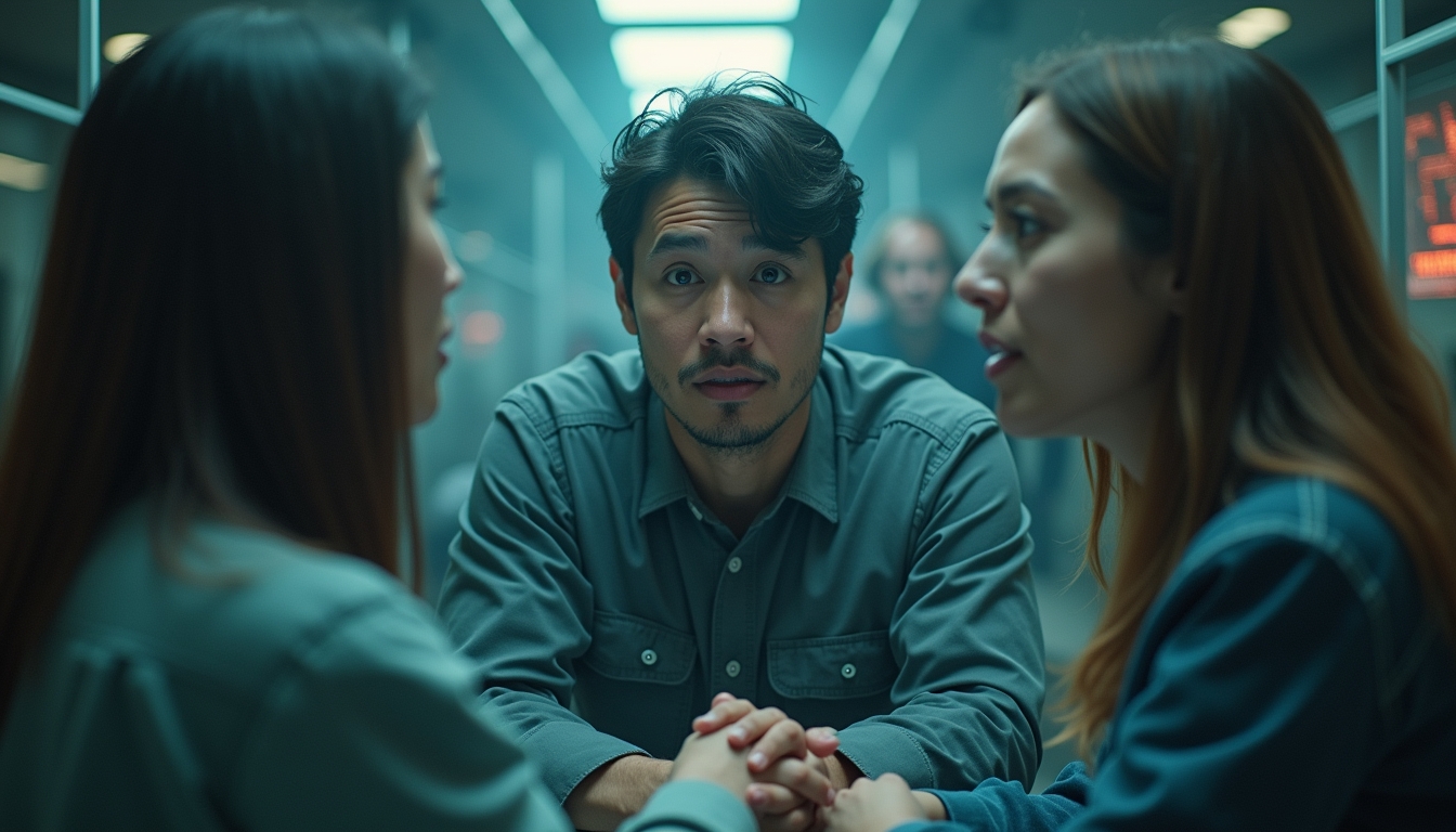 정신 건강에 미치는 영향을 묘사한 AI 정신병 개념 이미지