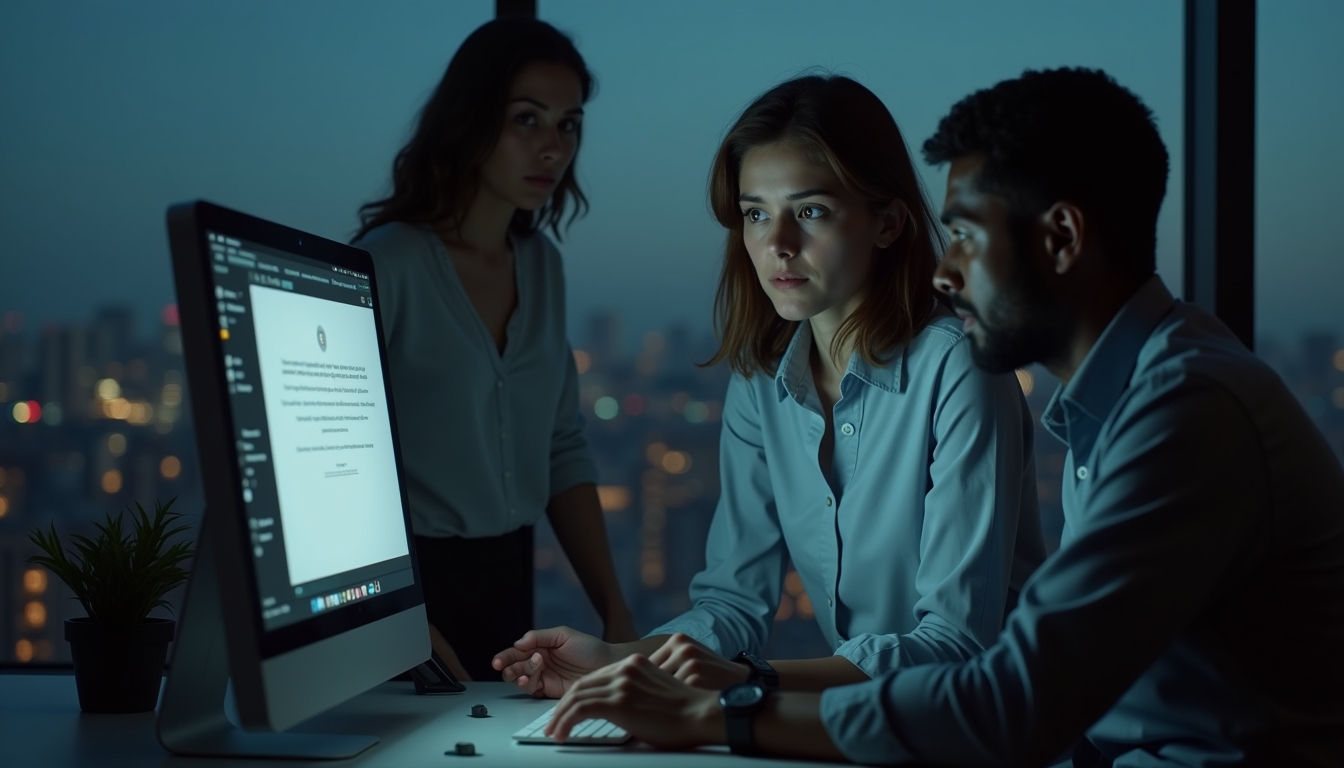 AI 사이드바 스푸핑 경고를 보여주는 컴퓨터 화면