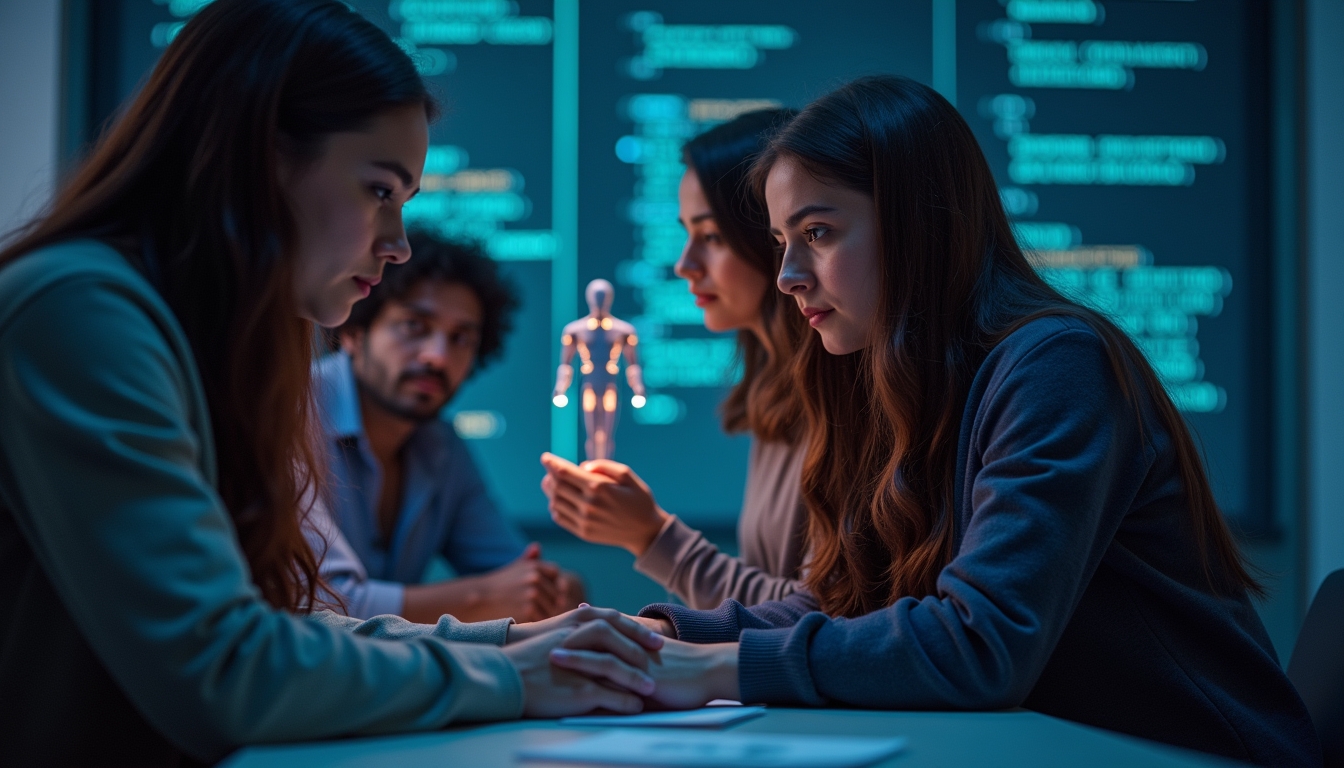 인공지능 텍스트 배경의 대시 마크