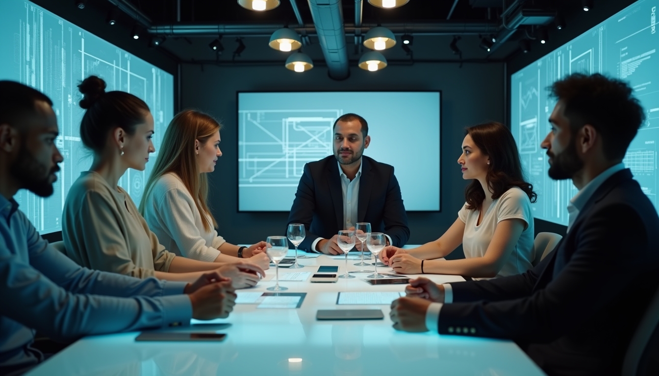 검색 증강 생성 기술이 통합된 엔터프라이즈 AI 비서의 시각적 표현