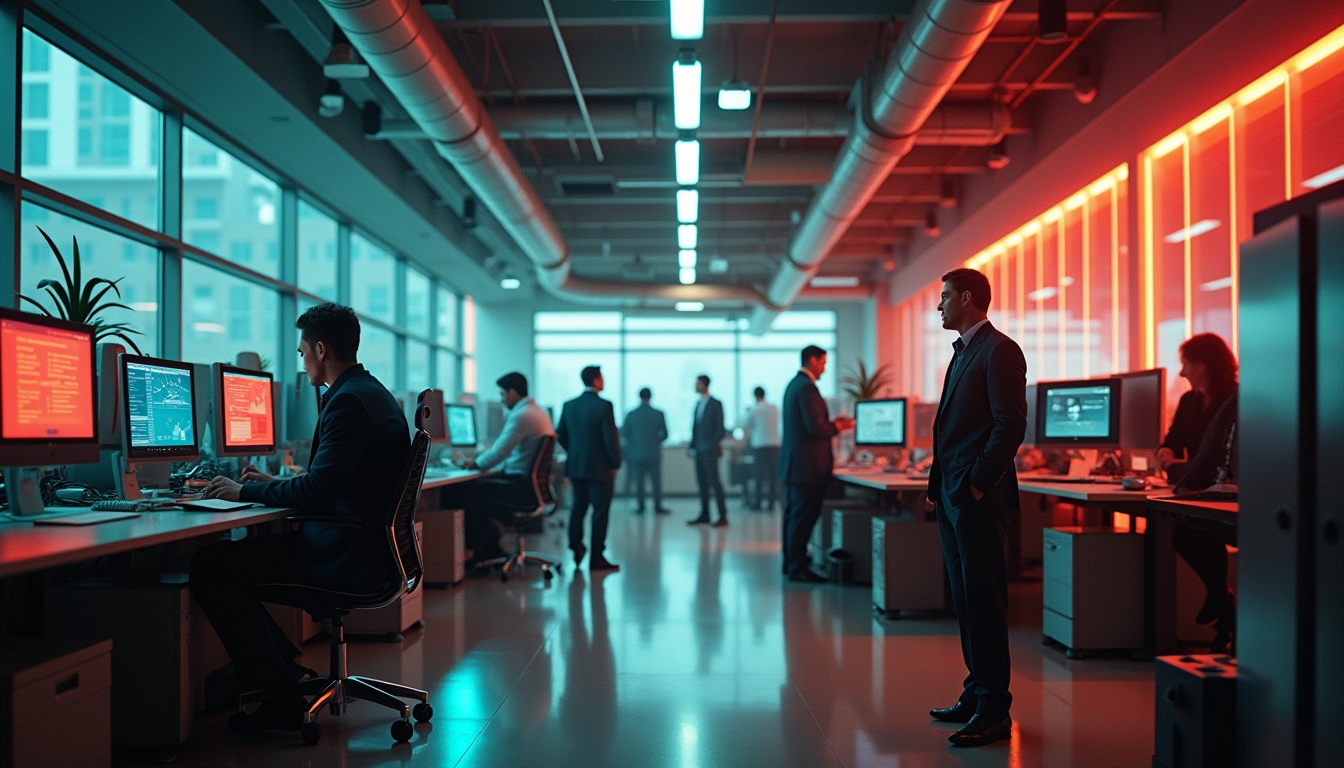 직장에서의 자동화를 나타내는 AI 기술