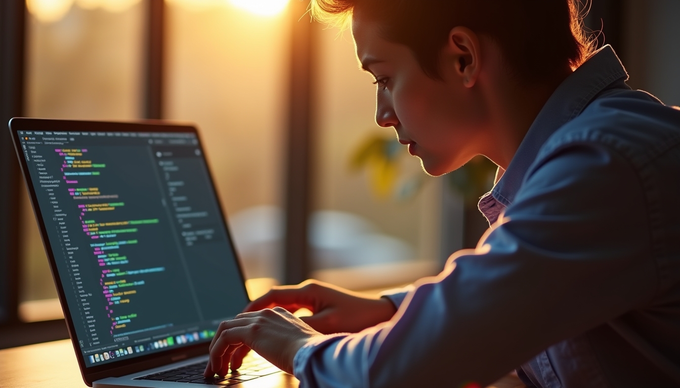 동적 UI가 표시된 노트북에서 리플렉스 애플리케이션 코딩하는 사람