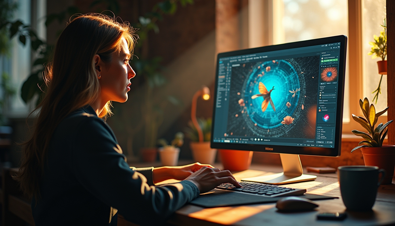 이미지 및 영상 생성 기능을 보여주는 Adobe Firefly AI 디자인 도구 인터페이스