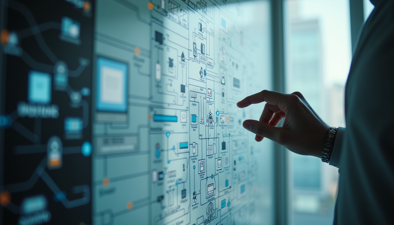 센서와 연결된 기기들로 구성된 사물인터넷 생태계를 설명하는 다이어그램