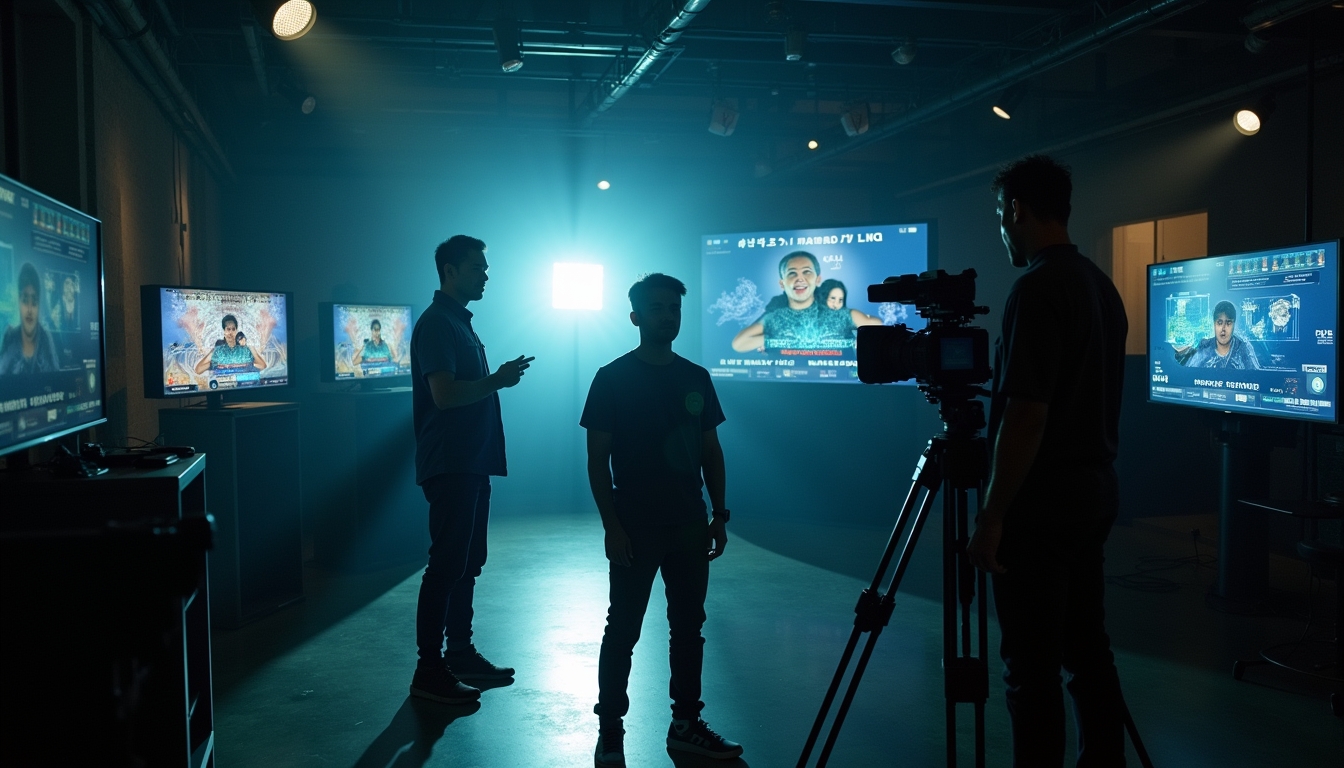 AI 기술이 TV 제작에 사용되는 현장 모습