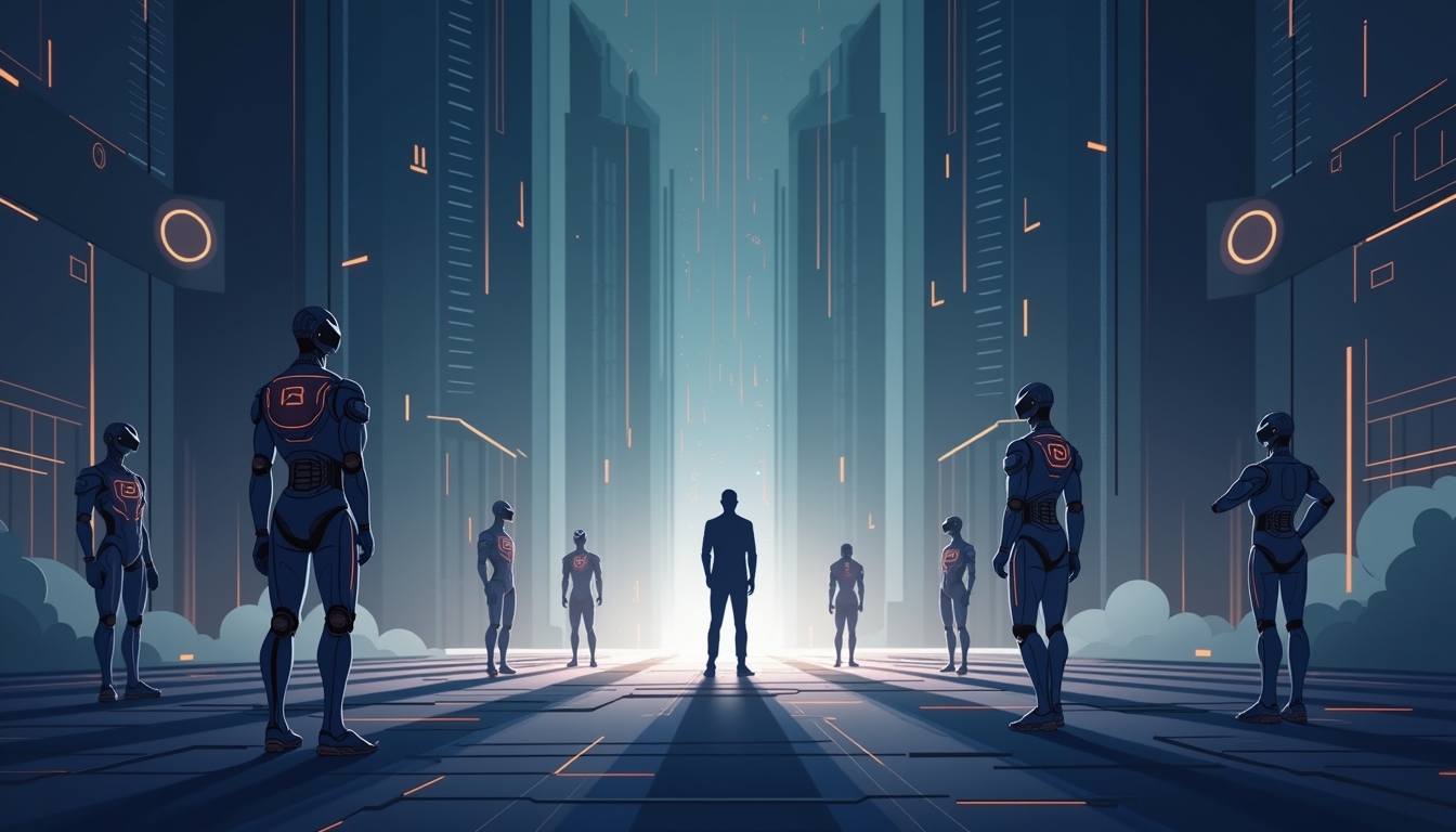 자율 에이전트 거버넌스 프레임워크 일러스트