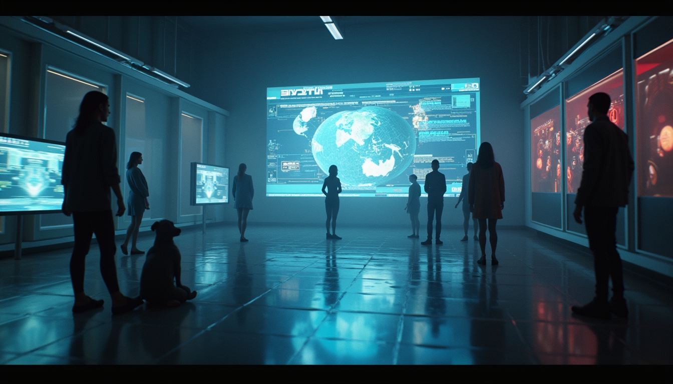 AI 기술을 보여주는 인터랙티브 비디오 시뮬레이션 환경의 스크린샷