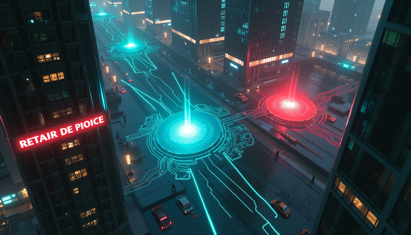 사이버 공격 활동에 참여하는 AI 시스템의 시각적 표현