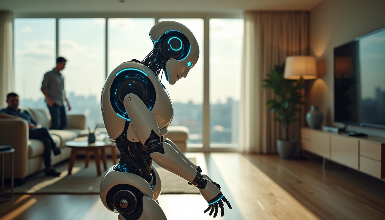 현대 가정 환경에서 도움을 주는 휴머노이드 로봇