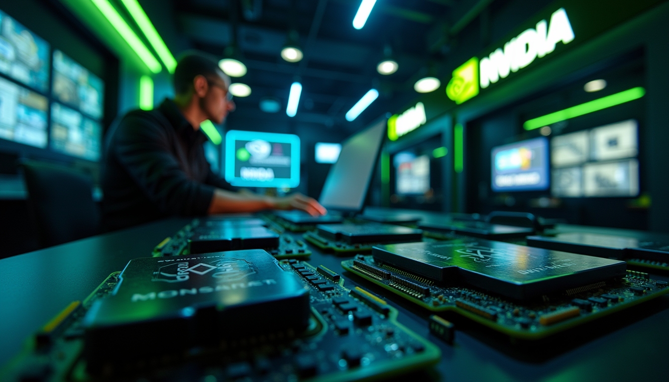 그래픽 처리 유닛이 강조된 엔비디아 본사