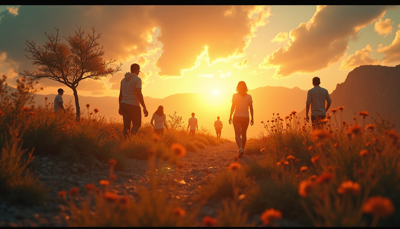 다양한 도메인 등록기관을 보여주는 디지털 풍경 일러스트