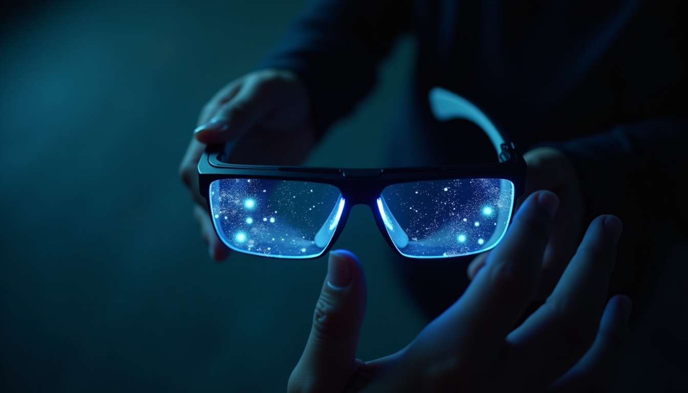 증강 현실 기능을 보여주는 스마트 글라스